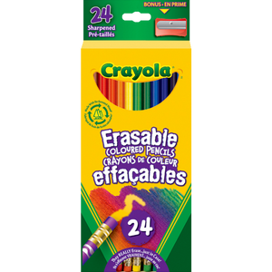 24 Crayons de Couleur Effaçables