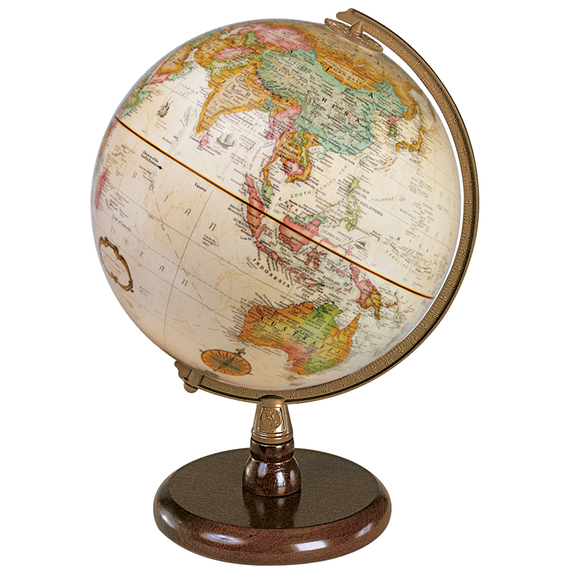 Quincy 9"/22,9 cm de diamètre Globe de bureau Océan Antique (Anglais)