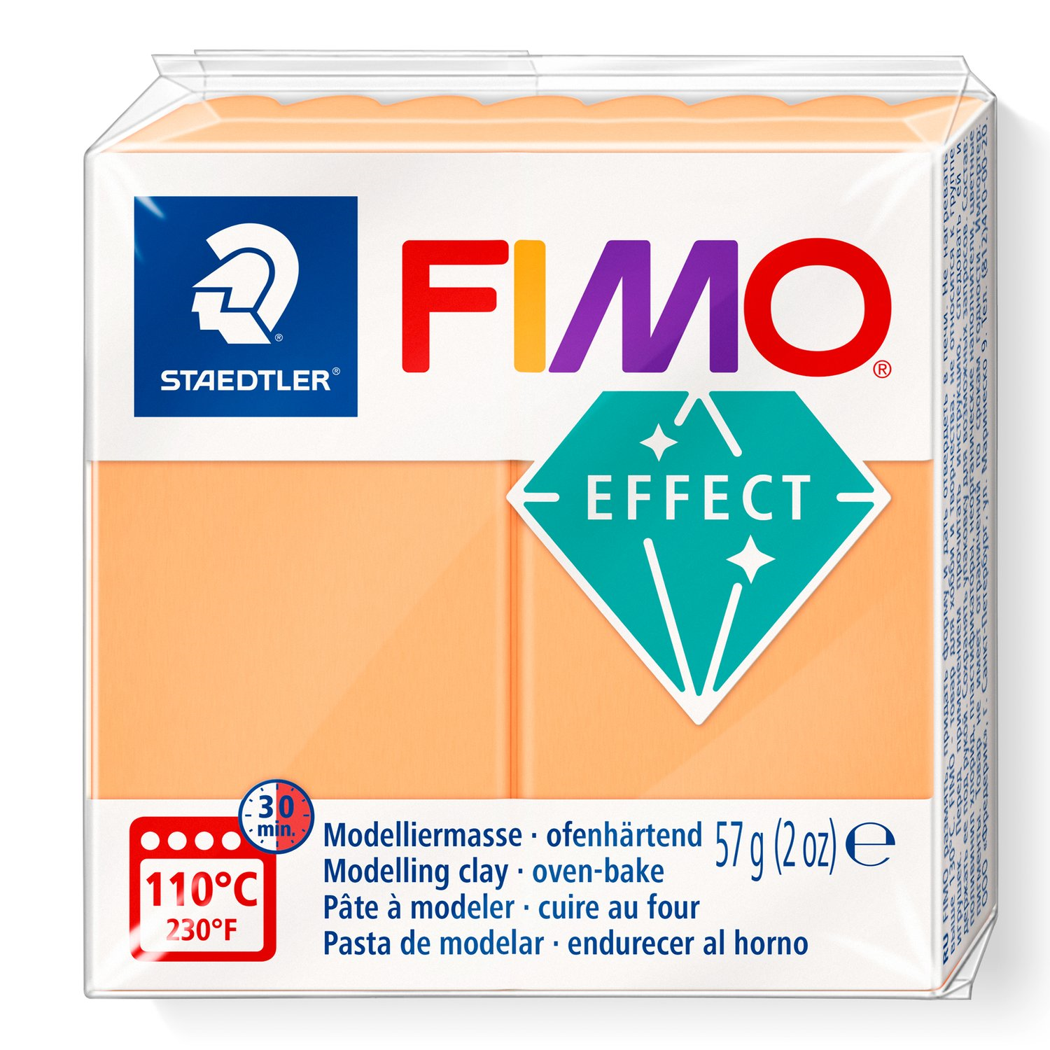 Pâte à modeler Fimo Effect Orange Fluo 57g (2 oz)