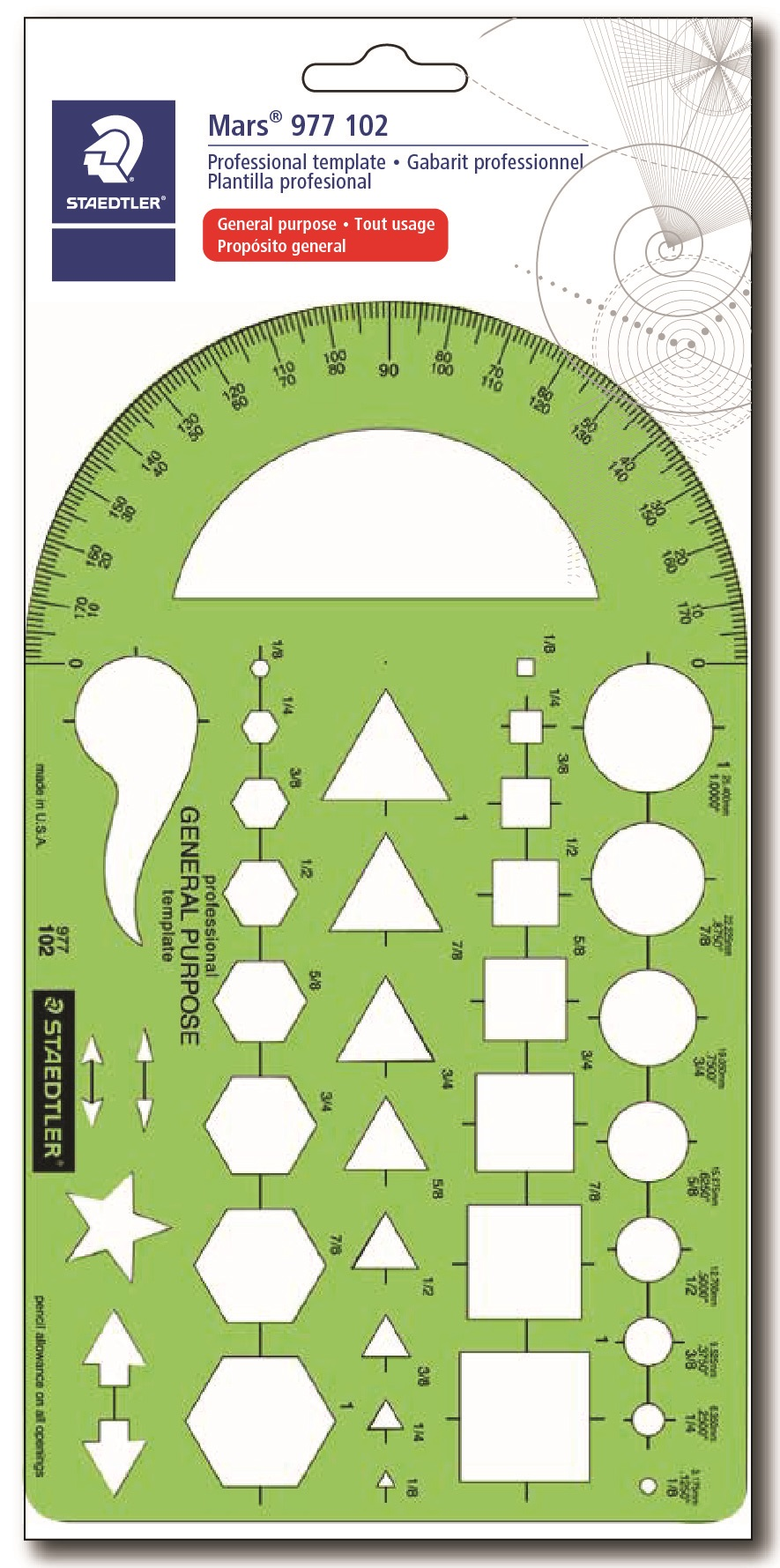 977-102-02 STAEDTLER-Mars Limited GABARIT CARTE MULTIFONCTION