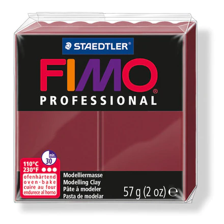 Pâte polymère Fimo Professionnel Bordeaux 57g (2 oz)
