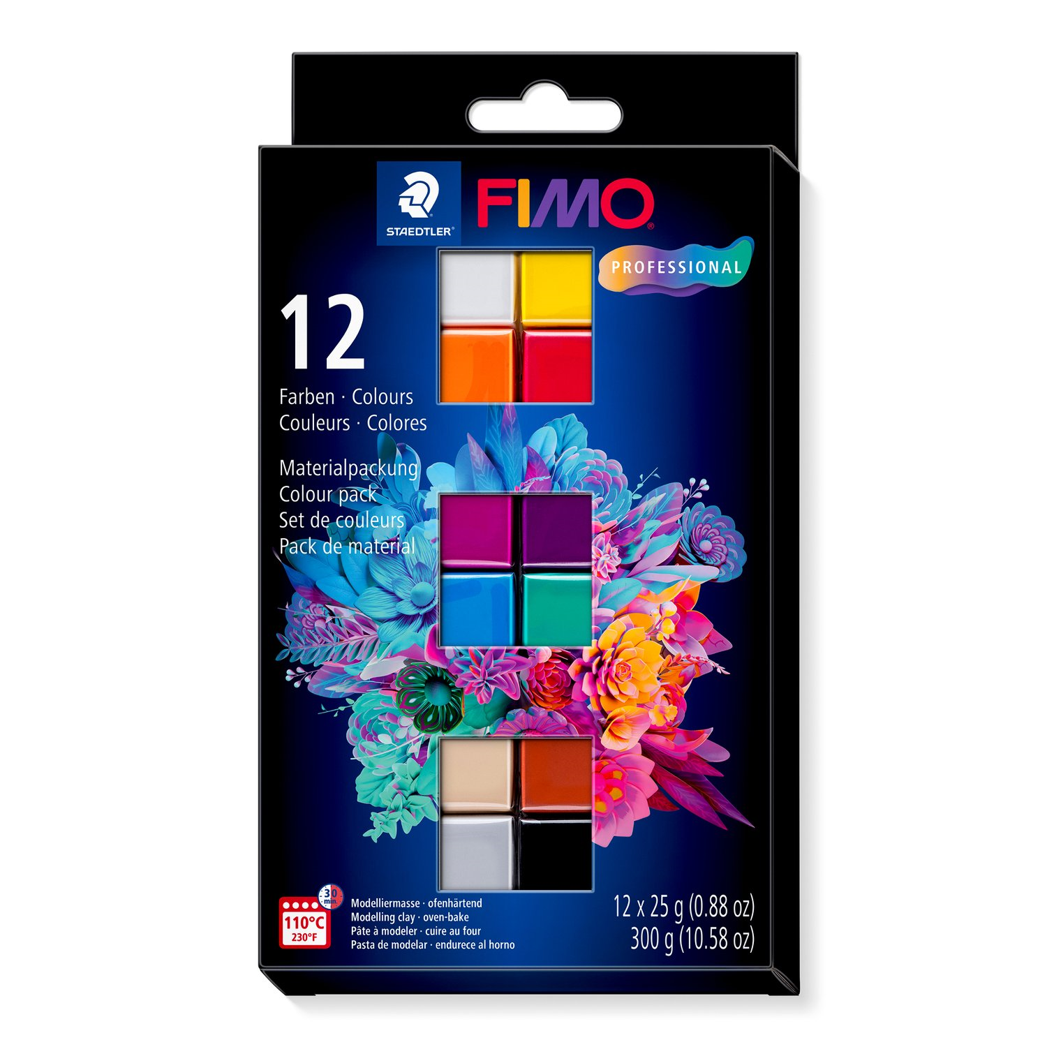 Set de Pâte à Modeler Fimo Professionnel Couleurs Basiques - Pack de 12 Couleurs