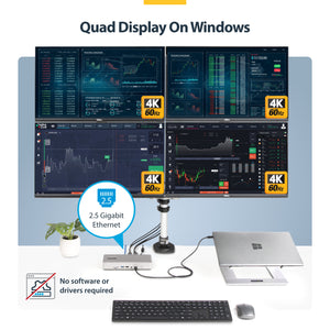 StarTech.com 132N-TB4USB4DOCK station d'accueil Avec fil Thunderbolt 4 Gris - Image 23