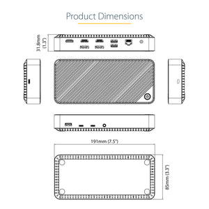 StarTech.com 116N-USBC-DOCK station d'accueil Avec fil USB 3.2 Gen 2 (3.1 Gen 2) Type-C Gris - Image 17
