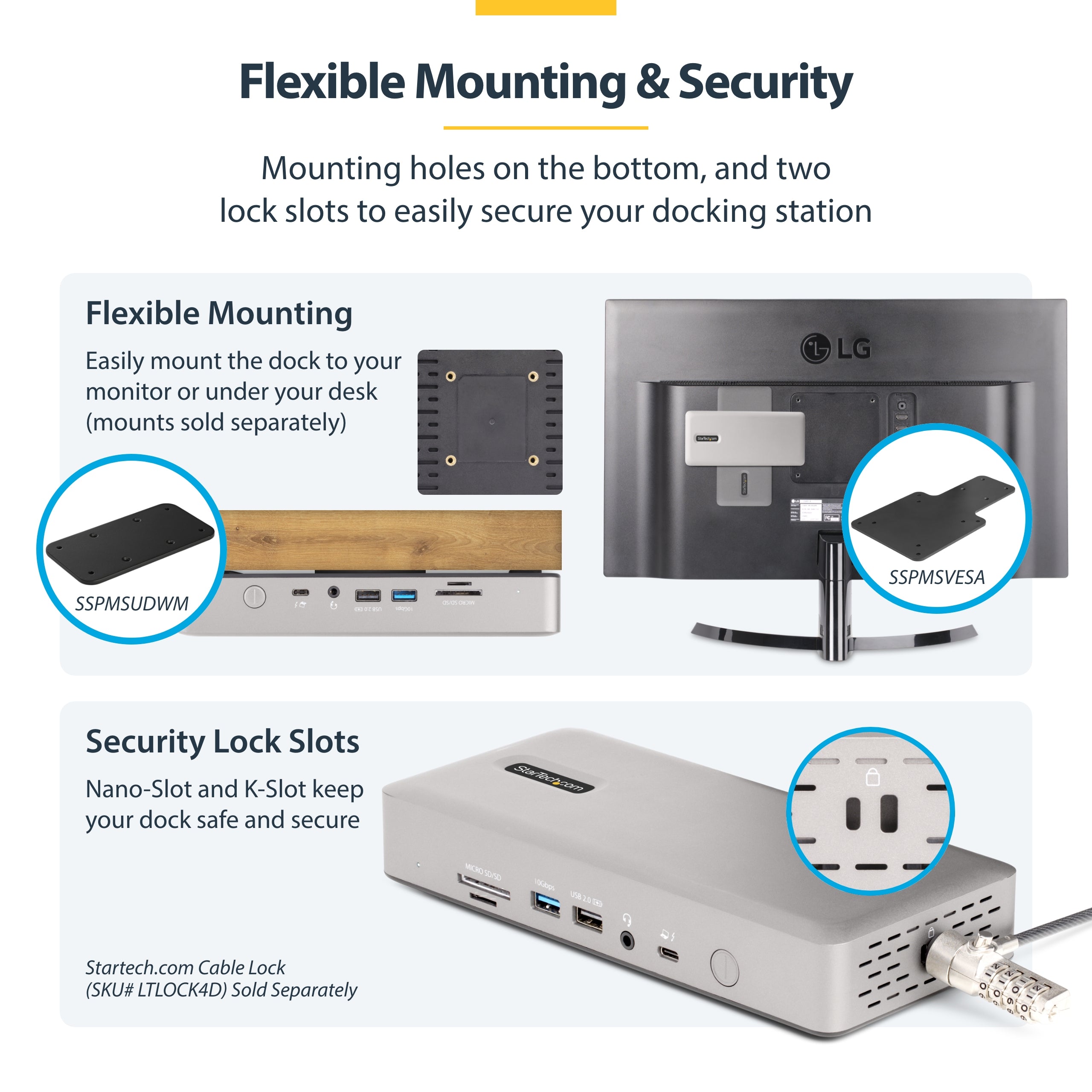 StarTech.com 132N-TB4USB4DOCK station d'accueil Avec fil Thunderbolt 4 Gris - Image 25