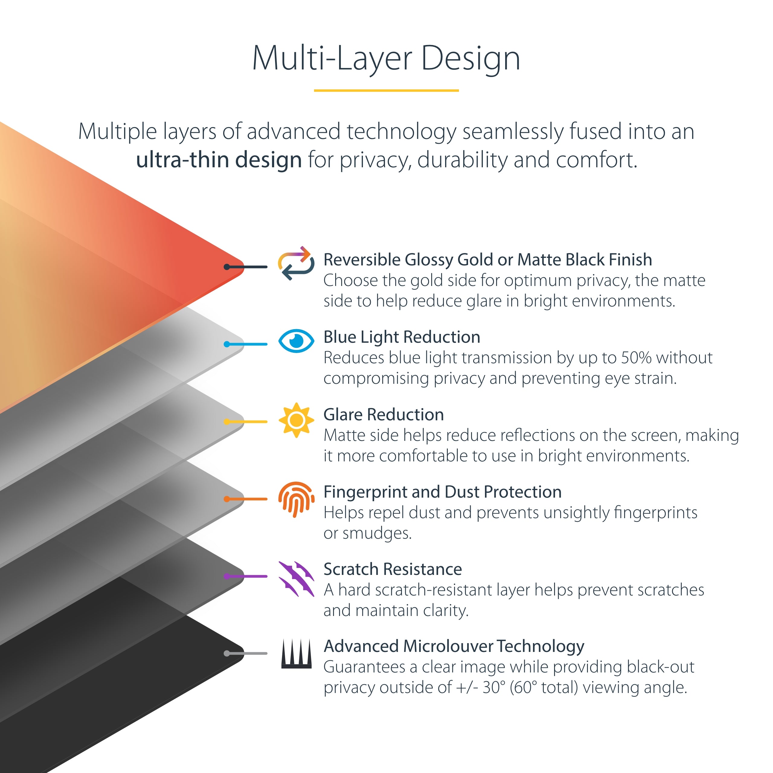 StarTech.com 142MG-PRIVACY-SCREEN filtre anti-reflets pour écran et filtre de confidentialité 35,6 cm (14") Netbook Filtre de confidentialité sans bords pour ordinateur - Image 10