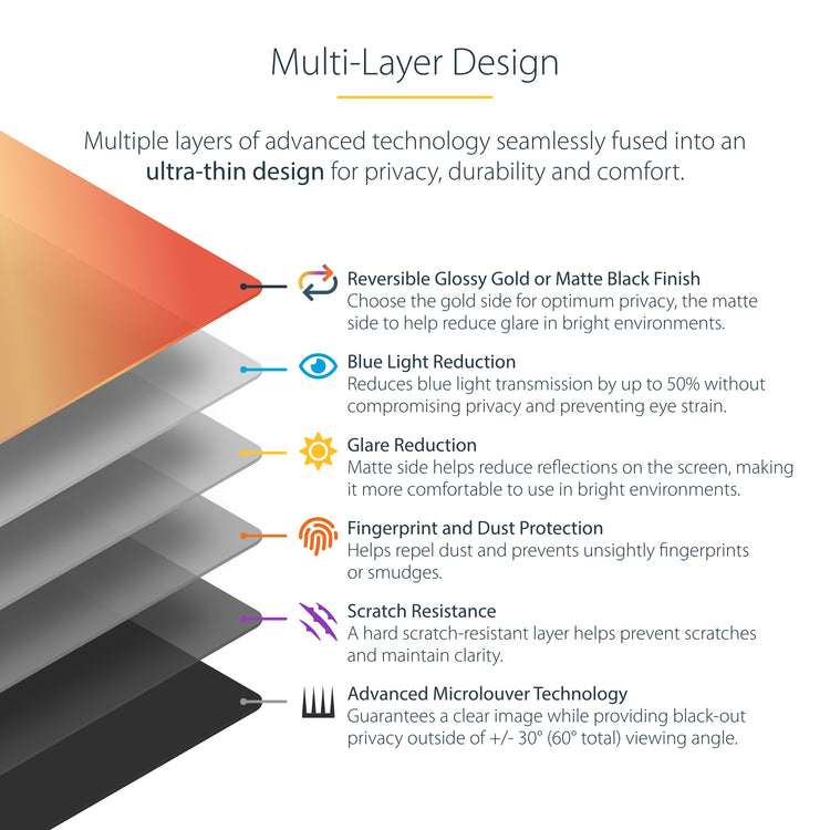 StarTech.com 162MG-PRIVACY-SCREEN filtre anti-reflets pour écran et filtre de confidentialité 40,6 cm (16") Moniteur/ordinateur portable Filtre de confidentialité sans bords pour ordinateur - Image 10
