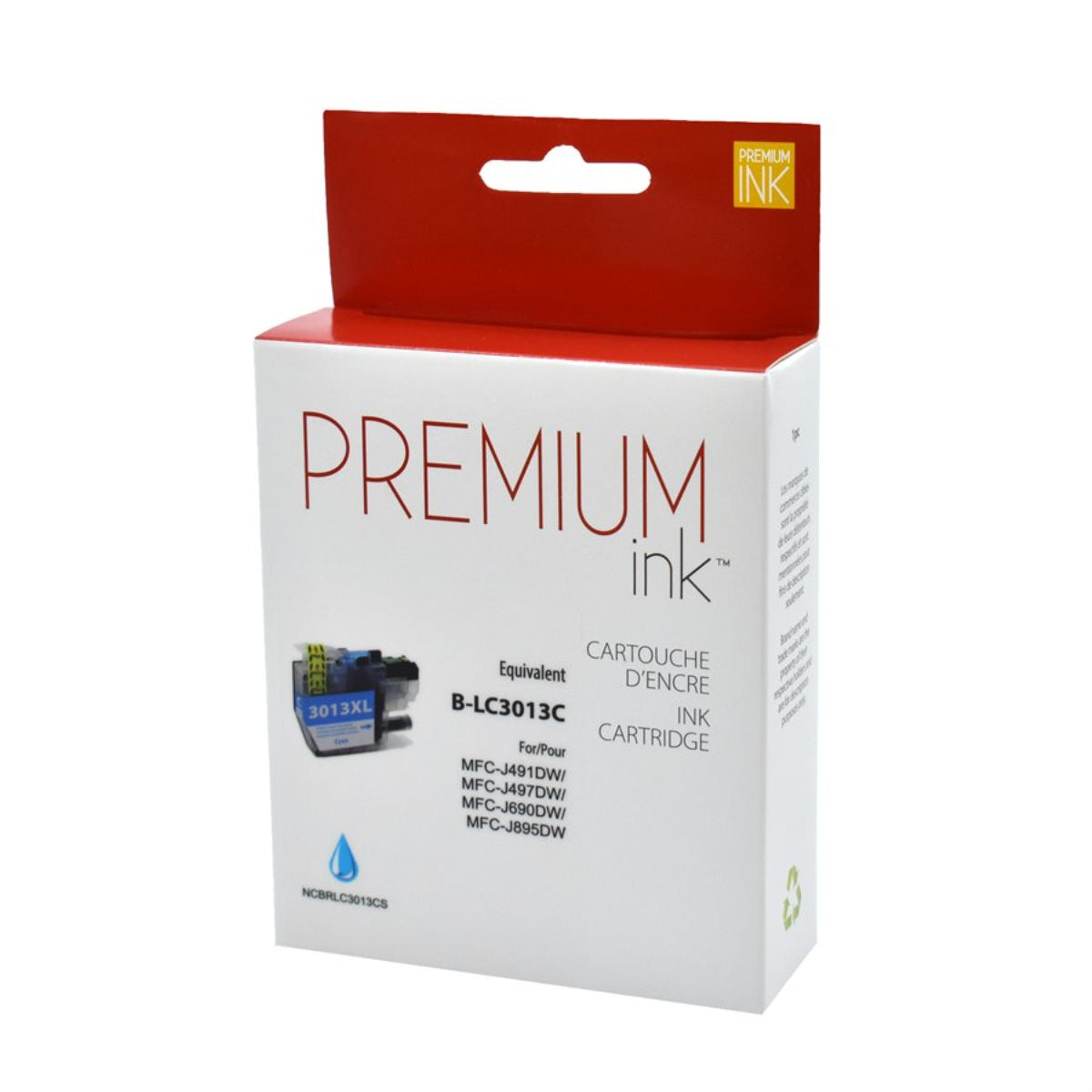 Compatible BROTHER LC3013CXL Cyan Inkjet Cartridge Premium Quality - Cartouches Certifiées