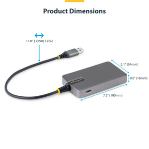 StarTech.com 5G4AC-USB-A-HUB hub & concentrateur USB 3.2 Gen 1 (3.1 Gen 1) Type-A 5000 Mbit/s Gris - Image 7