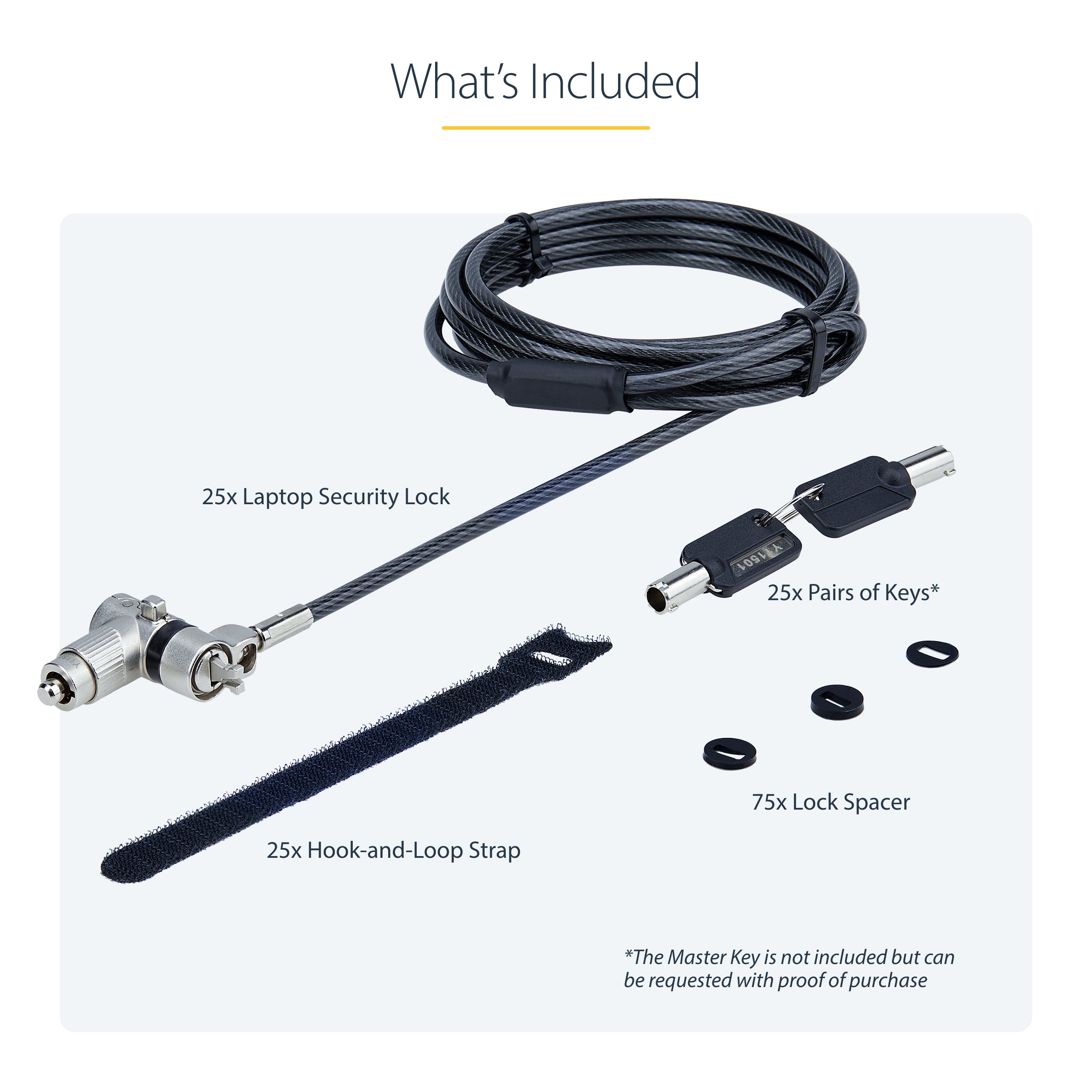 StarTech.com UNIVMK25-LAPTOP-LOCK câble antivol Noir, Acier - Image 19