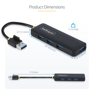 StarTech.com H5A4A-USB-HUB hub & concentrateur USB 3.2 Gen 1 (3.1 Gen 1) Type-A 5000 Mbit/s Noir - Image 16