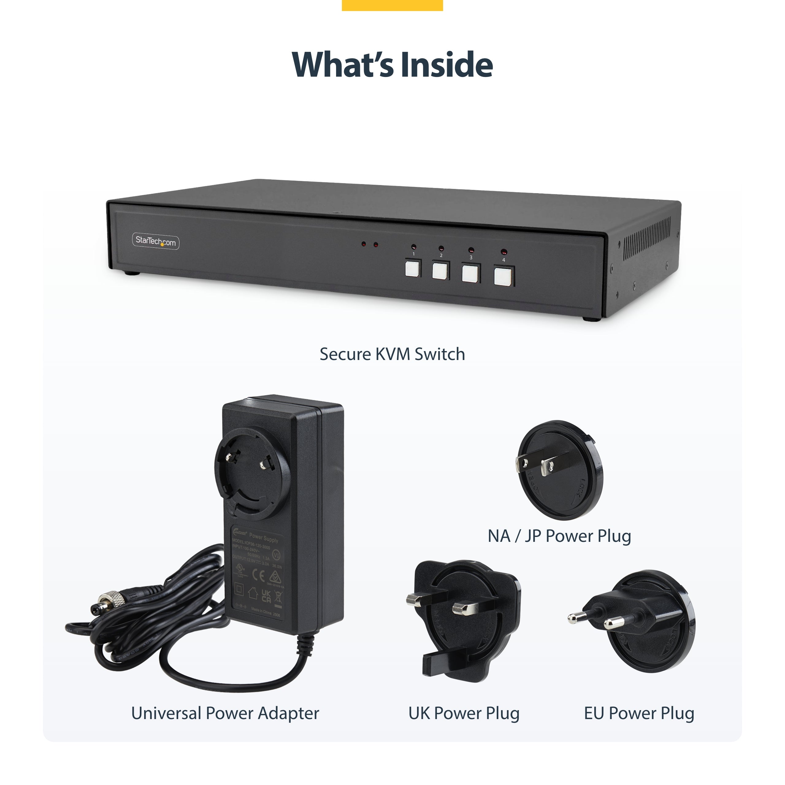 StarTech.com CK4-HP104C commutateur écran, clavier et souris Noir - Image 9