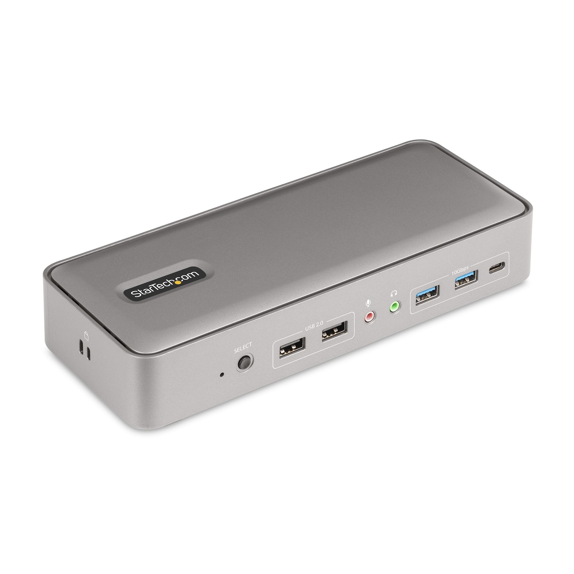 StarTech.com 129N-USBC-KVM-DOCK station d'accueil Avec fil USB 3.2 Gen 2 (3.1 Gen 2) Type-C Argent - Image 1