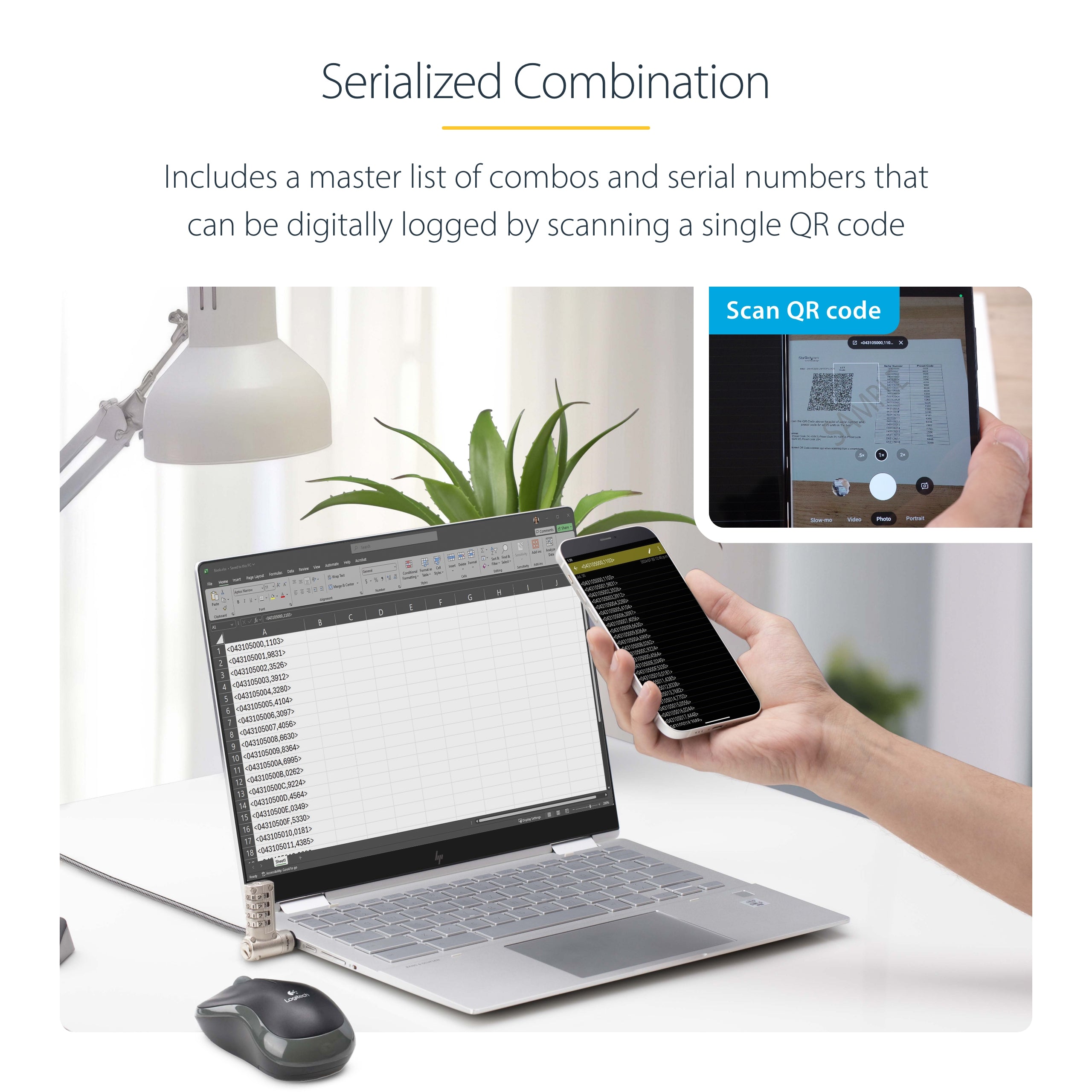 StarTech.com UNIVCS25-LAPTOP-LOCK câble antivol Noir, Argent - Image 15