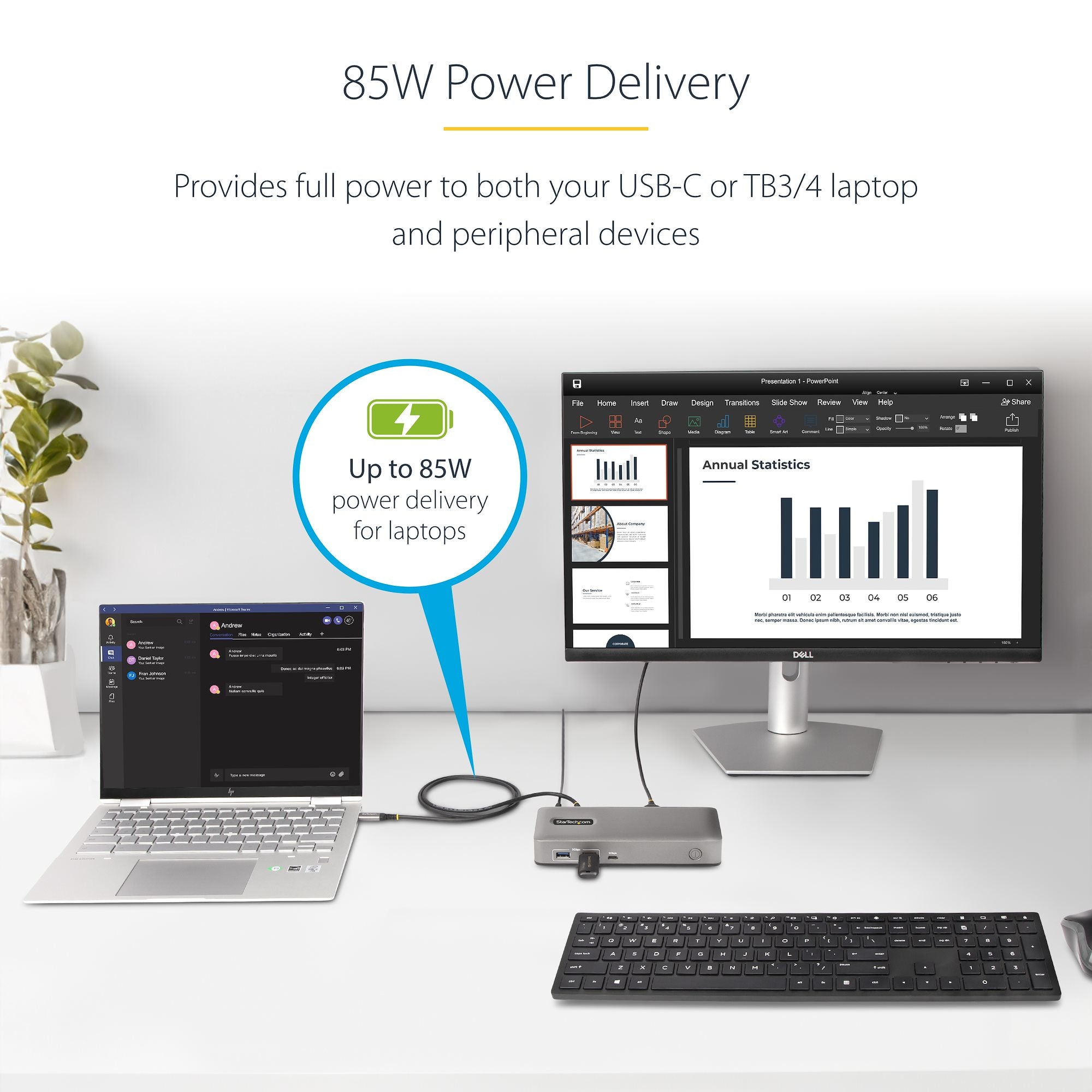 StarTech.com 101N-USBC-DOCK station d'accueil Avec fil USB 3.2 Gen 1 (3.1 Gen 1) Type-C Gris - Image 12