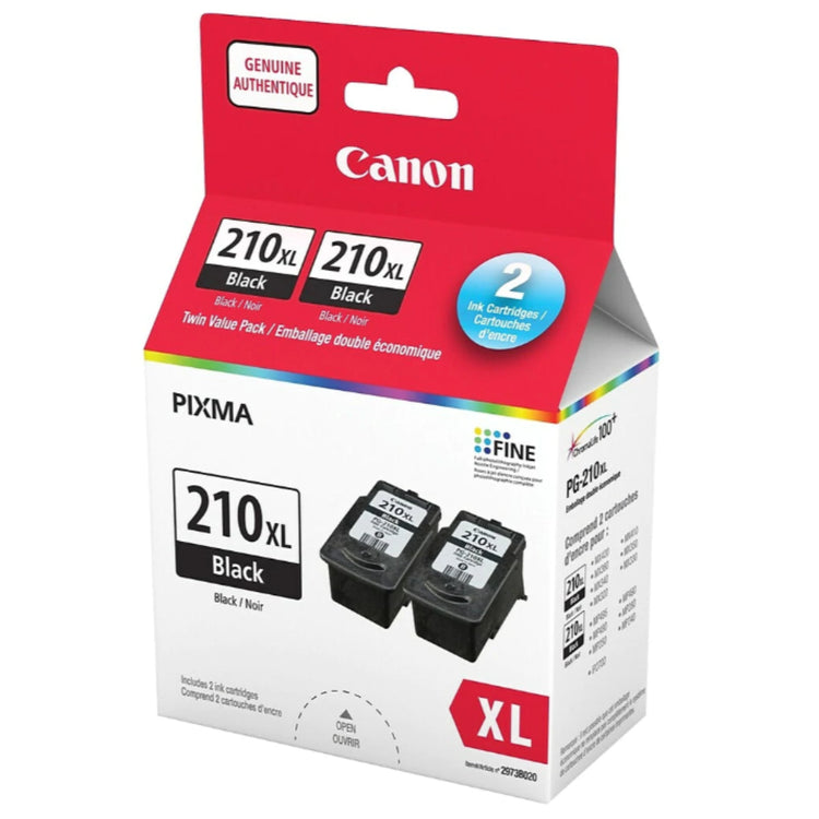 CANON PG-210XL (2973B020) Black 2-Pack Original Inkjet Cartridge - Cartouches Certifiées