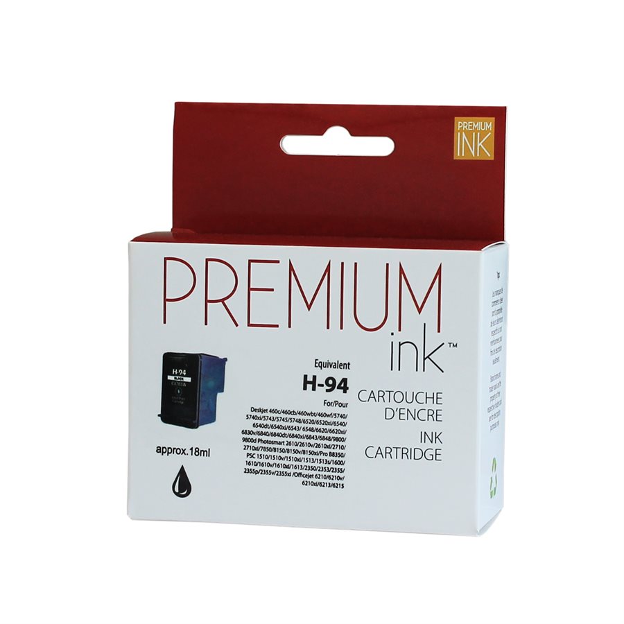 Refurbished HP 94 (C8765WN) Black Inkjet Cartridge - Cartouches Certifiées