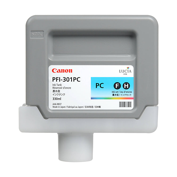 CANON PFI-301 (1490B001AA) Photo Cyan Original Inkjet Cartridge - Cartouches Certifiées