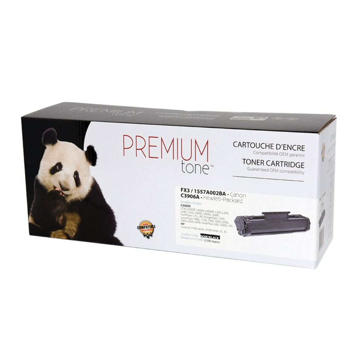 Compatible CANON FX-3 (1557A024) Black Toner Cartridge Premium Quality - Cartouches Certifiées