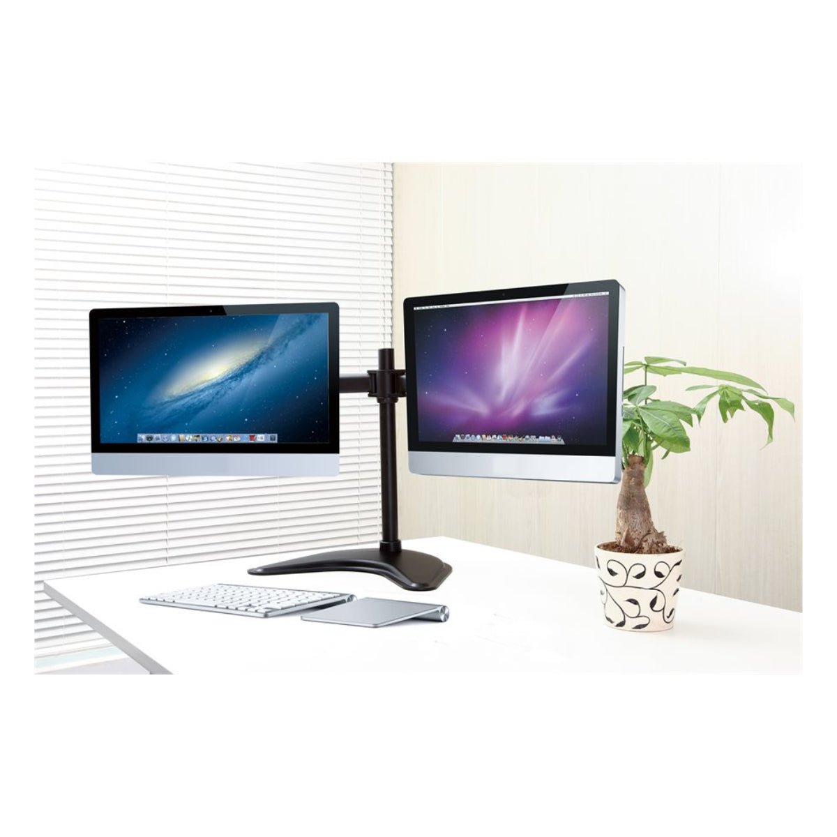 IntekView Freestanding Double Monitor Stand